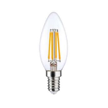 LED Fil. Candle C35 6,5W-810lm-E14/827